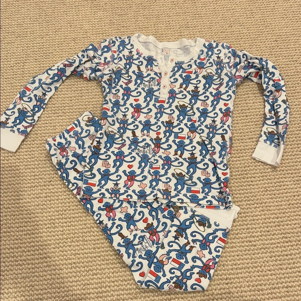 Roller Rabbit Blue cowboy monkey Kids' Pajama Set - Picture 1 of 3